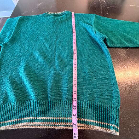 Vintage Par Four Golf Novelty Sweater Medium Ramie Knit 90s - Picture 8 of 11